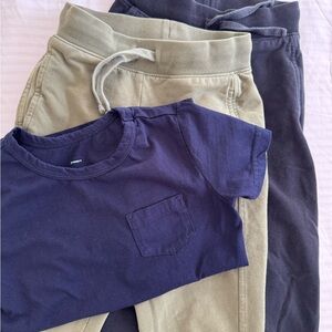 Kids Casual Bottoms Set - Navy and Olive